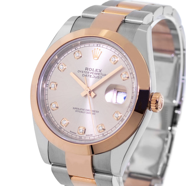 Rolex Datejust 41mm Everose Gold & Steel Pink Diamond 126301 | Da
