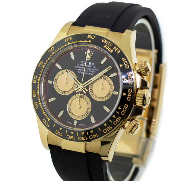 n0n0　0910 Rolex Daytona 40mm Yellow Gold Black Dial & Black Bezel 