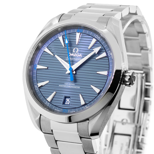Omega Seamaster Aqua Terra Co-Axial Chronometer 41mm Stainless Steel Blue Index Dial 220.10.41.21.03.002-Da Vinci Fine Jewelry