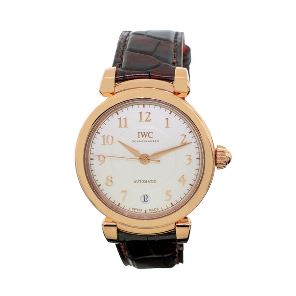 IWC Da Vinci Watch 36mm 18K Rose Gold Ivory Arabic Dial IW458309