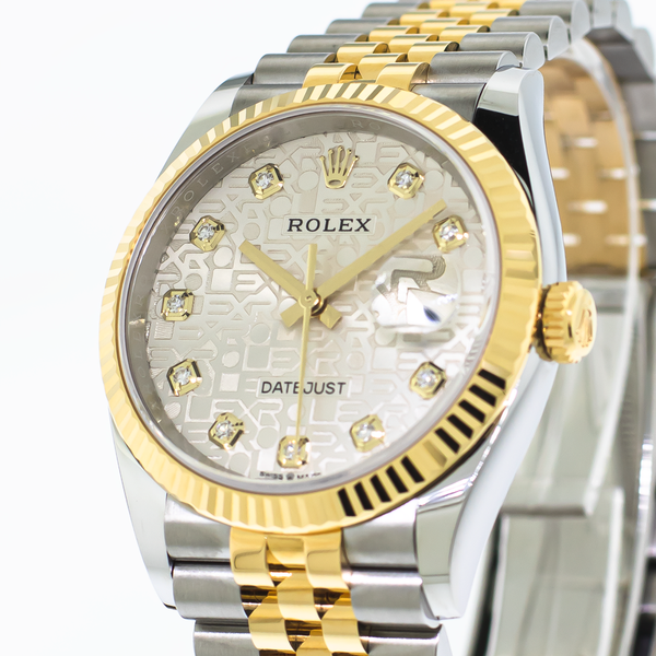 Rolex datejust silver jubilee diamond dial store