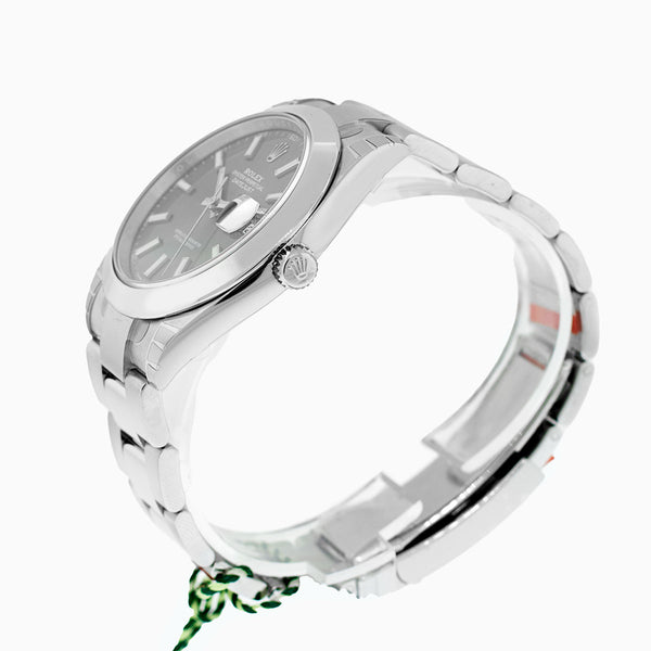 Rolex Datejust II 41mm Stainless Steel Rhodium Index Dial Smooth Bezel 126300