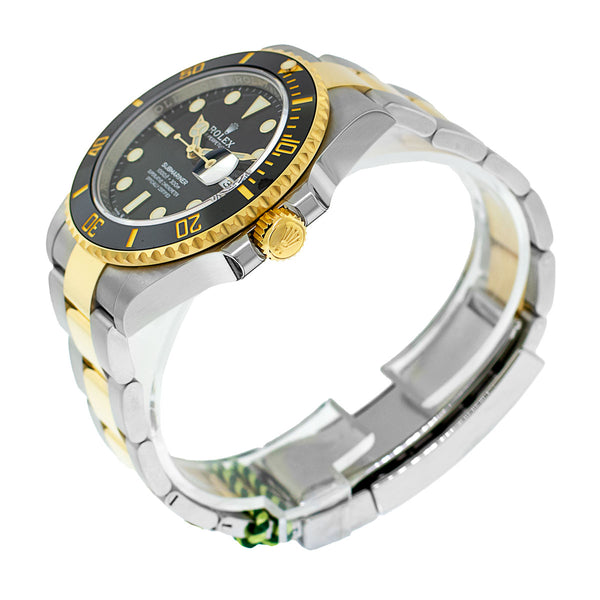 Rolex Submariner Date 41mm Yellow Gold Steel Black Dial Black