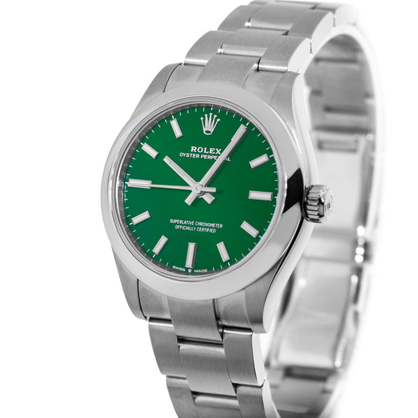 Rolex Datejust 31mm Green Index Dial & Smooth Bezel 116200 | Da