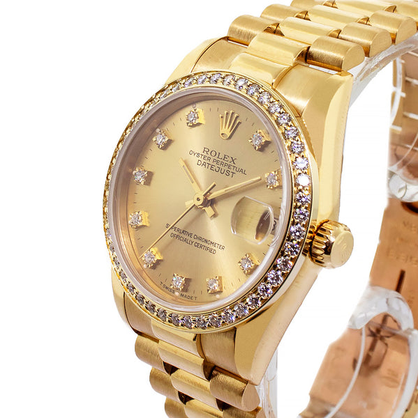oyster perpetual datejust gold diamond