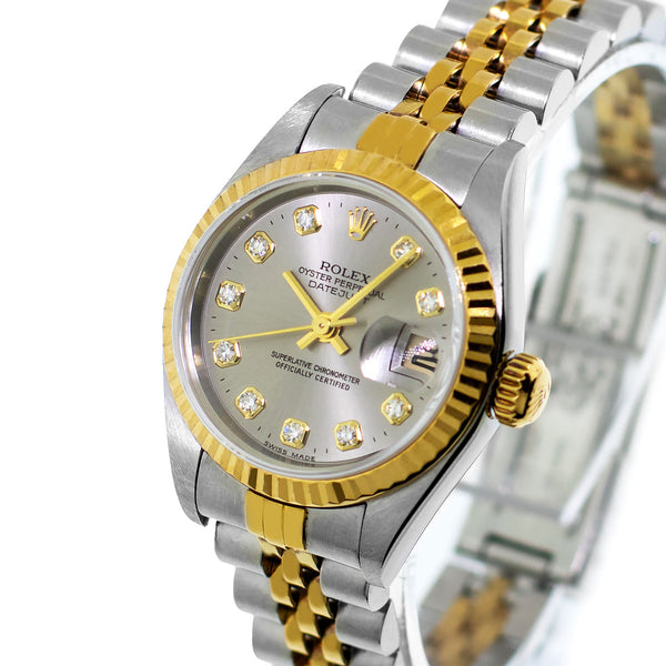 Rolex lady datejust deals gold and steel