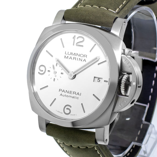 Panerai Luminor Marina Steel White Arabic 44mm PAM01314 Da Vinci Fine Jewelry Inc