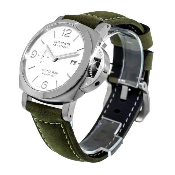 Panerai Luminor Marina Steel White Arabic 44mm PAM01314 Da Vinci Fine Jewelry Inc