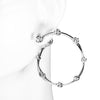 Diamonds hoops 0.60ct 18K White Gold-Da Vinci Fine Jewelry