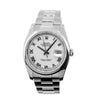 Rolex Datejust 36mm Stainless Steel White Roman Dial Smooth Bezel 116200-Da Vinci Fine Jewelry