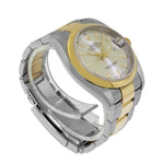 Rolex Datejust 36mm 18K Yellow Gold & Steel Silver Index Dial Smooth Bezel 116203-Da Vinci Fine Jewelry