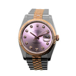 Rolex Datejust 36mm Everose Gold & Steel Pink Diamond Dial and Fluted Bezel 116231-Da Vinci Fine Jewelry
