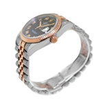 Rolex Datejust 36mm Everose Gold & Steel Black Roman Dial and Fluted Bezel 116231-Da Vinci Fine Jewelry