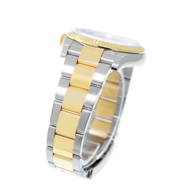 Rolex Datejust 36mm Yellow Gold & Steel Black Jubilee Roman Dial Fluted Bezel 116233-Da Vinci Fine Jewelry