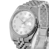 Rolex Datejust 36mm White Gold & Steel Silver Diamond Dial & Fluted Bezel 116234-Da Vinci Fine Jewelry