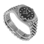 Rolex Datejust 36mm White Gold & Steel Black Diamond Dial & Fluted Bezel 116234-Da Vinci Fine Jewelry
