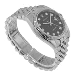 Rolex Datejust 36mm White Gold & Steel Black Jubilee Diamond Dial & Fluted Bezel 116234-Da Vinci Fine Jewelry