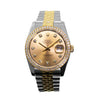 Rolex Datejust 36mm Yellow Gold & Steel Champagne Diamond Dial Diamond Bezel 116243-Da Vinci Fine Jewelry