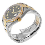 Rolex Datejust 36mm Yellow Gold & Steel Black Jubilee Diamond Dial Diamond Bezel 116243-Da Vinci Fine Jewelry