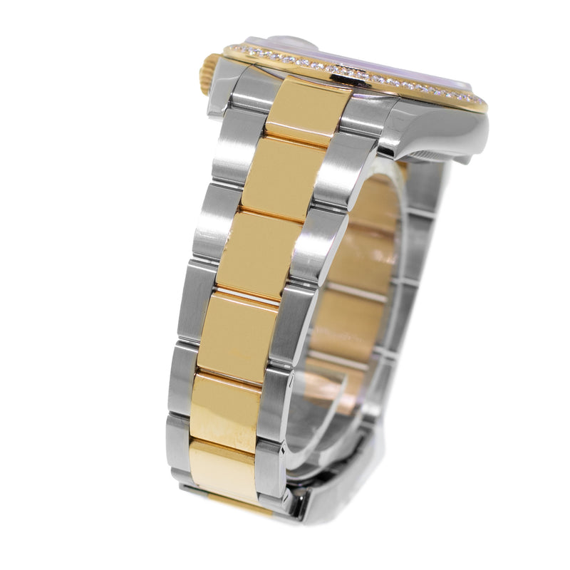 Rolex Datejust 36mm Yellow Gold & Steel Black Jubilee Diamond Dial Diamond Bezel 116243-Da Vinci Fine Jewelry