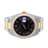 Rolex Datejust 36mm Yellow Gold & Steel Black Jubilee Diamond Dial Diamond Bezel 116243-Da Vinci Fine Jewelry