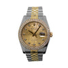 Rolex Datejust 36mm Yellow Gold & Steel Champagne Jubilee Diamond Dial Diamond Bezel 116243-Da Vinci Fine Jewelry