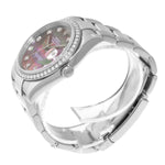 Rolex Datejust 36mm White Gold & Steel Tahitian MOP Diamond Dial & Diamond Bezel 116244-Da Vinci Fine Jewelry