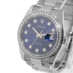 Rolex Datejust 36mm Stainless Steel Blue Jubilee Diamond Dial & Diamond Bezel 116244-Da Vinci Fine Jewelry