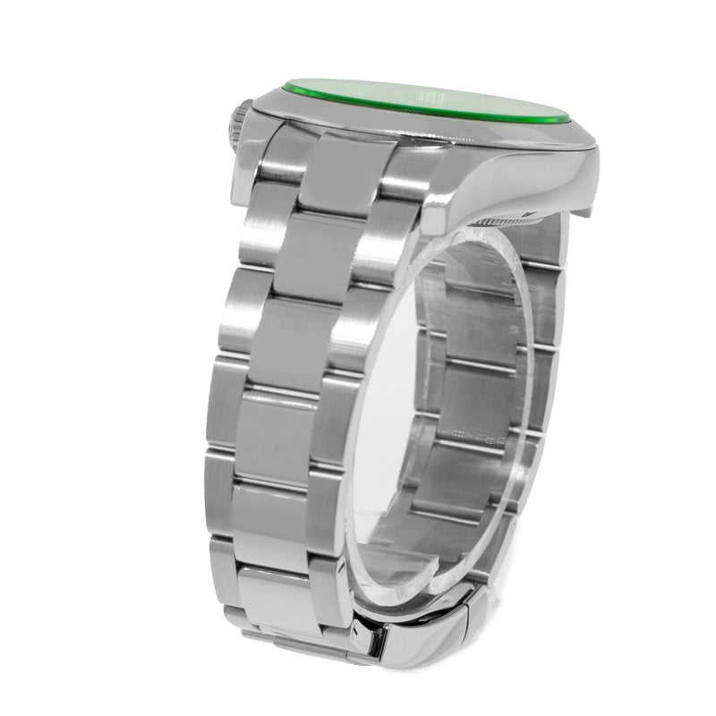 Rolex Milgauss 40mm Stainless Steel Green Crystal Black Dial 116400GV-Da Vinci Fine Jewelry