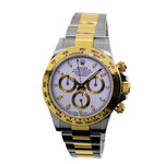 Rolex Daytona 40mm Yellow Gold and Steel White Index Dial & Gold Bezel 116503-Da Vinci Fine Jewelry