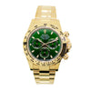 Rolex Daytona 40mm Yellow Gold "John Mayer" Green Index Dial & Gold Bezel 116508-Da Vinci Fine Jewelry