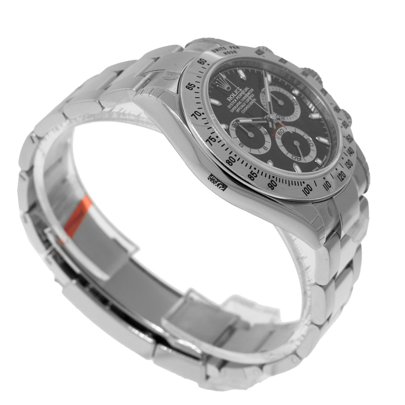 Rolex Daytona New Old Stock 40mm Stainless Steel Black Dial & Steel Bezel 116520-Da Vinci Fine Jewelry
