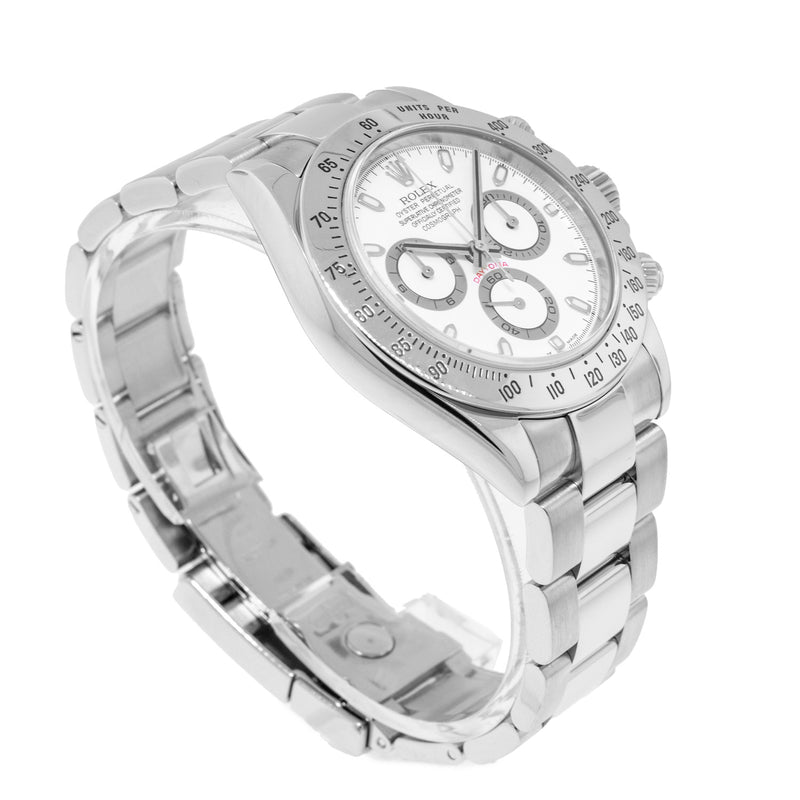 Rolex Daytona 40mm Stainless Steel White Dial & Steel Bezel 116520-Da Vinci Fine Jewelry