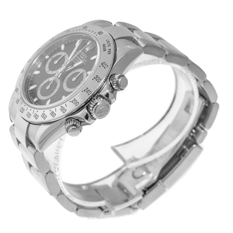 Rolex Daytona 40mm Stainless Steel Black Dial & Steel Bezel 116520-Da Vinci Fine Jewelry