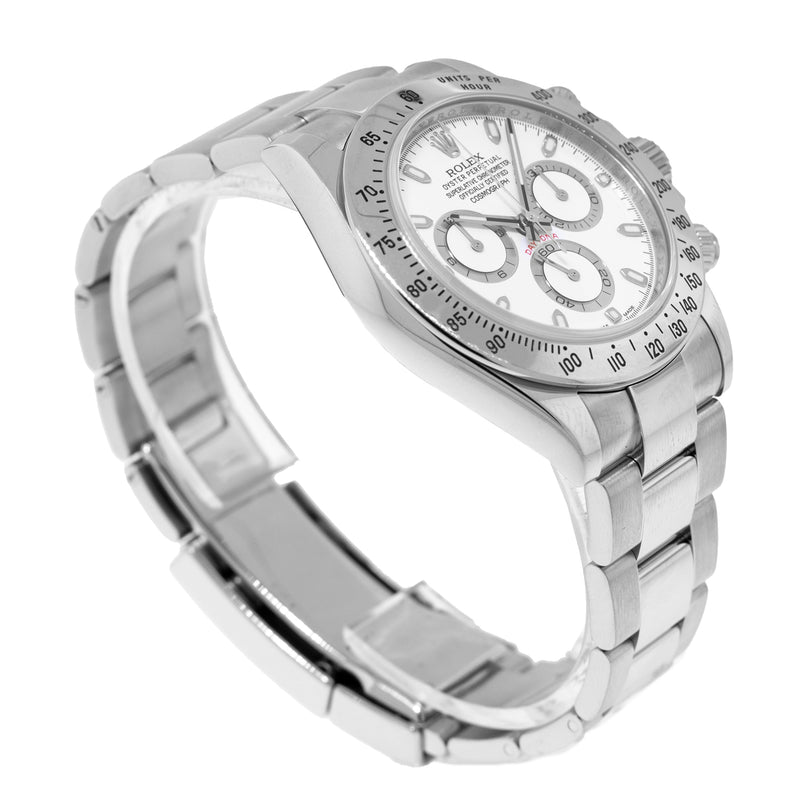 Rolex Daytona 40mm Stainless Steel White Dial & Steel Bezel 116520-Da Vinci Fine Jewelry