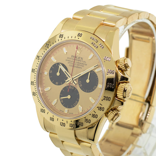 Rolex Daytona 40mm 18K Yellow Gold Champagne Paul Newman Dial & Yellow Gold Bezel 116528-Da Vinci Fine Jewelry