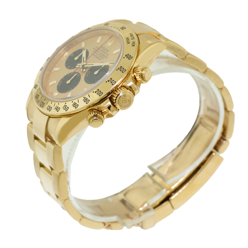 Rolex Daytona 40mm 18K Yellow Gold Champagne Paul Newman Dial & Yellow Gold Bezel 116528-Da Vinci Fine Jewelry