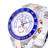 Rolex Yacht-Master II 44mm EveRose Gold & Steel White Dial & Blue Bezel 116681-Da Vinci Fine Jewelry