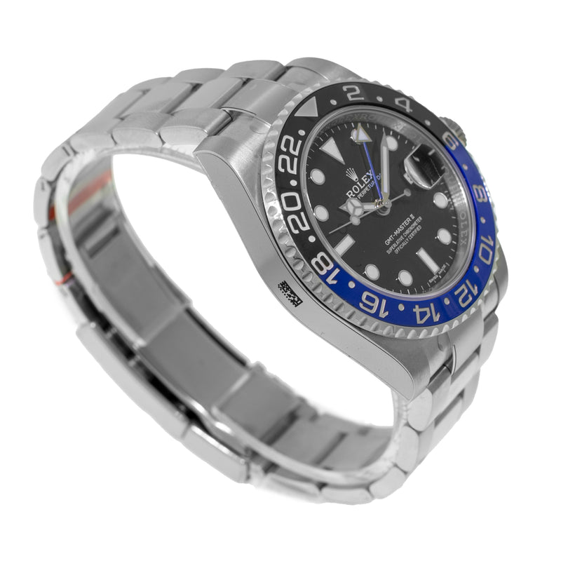 Rolex GMT-Master II "Batman" New Old Stock 40mm Stainless Steel Black & Blue Bezel 116710-Da Vinci Fine Jewelry