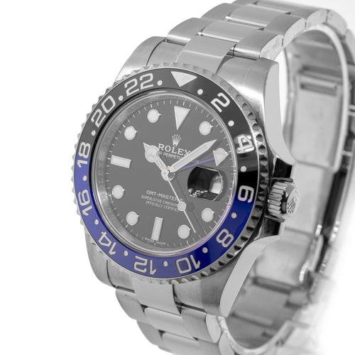 Rolex GMT-Master II "Batman" 40mm Stainless Steel Black & Blue Bezel 116710 NFC Rolex Card 2024-Da Vinci Fine Jewelry