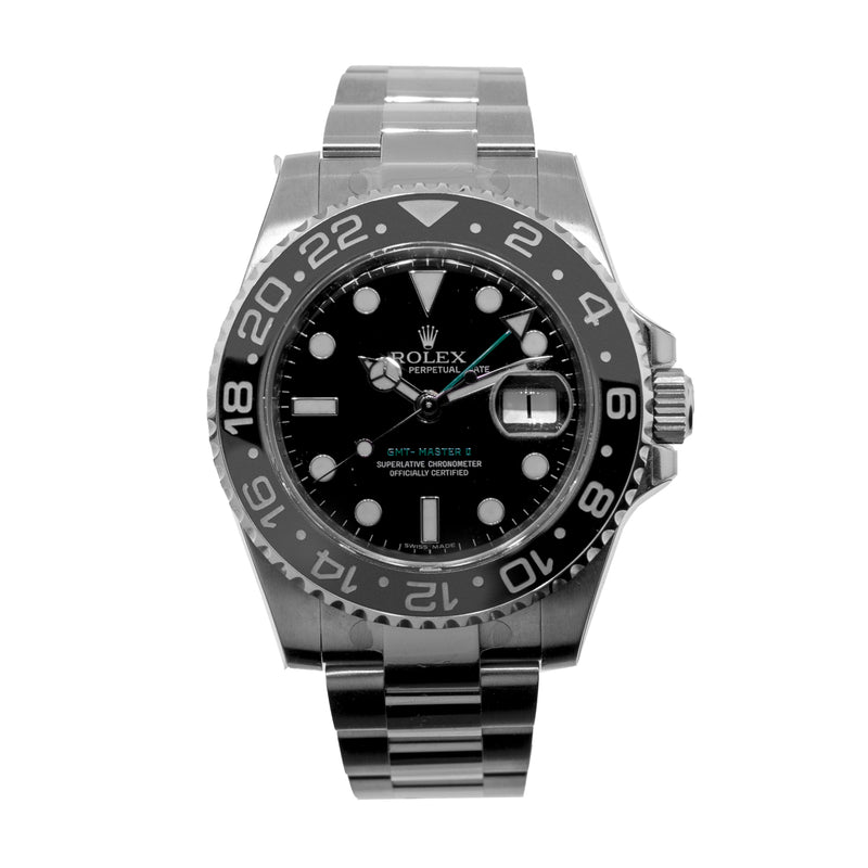 Rolex GMT-Master II New Old Stock 40mm Steel Black Dial & Black Ceramic Bezel 116710LN-Da Vinci Fine Jewelry