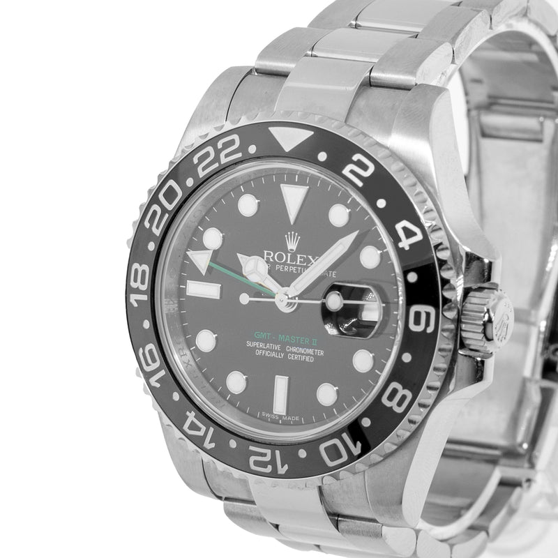 Rolex GMT-Master II 40mm Stainless Steel Black Dial & Black Ceramic Bezel 116710LN Papers-Da Vinci Fine Jewelry