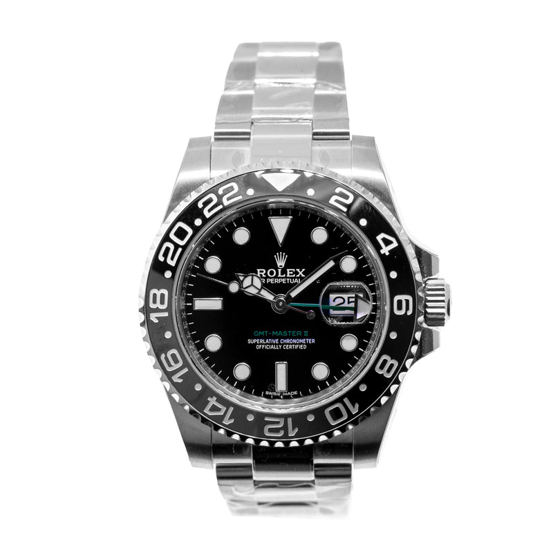Rolex GMT-Master II New Old Stock 40mm Steel Black Dial & Black Ceramic Bezel 116710LN-Da Vinci Fine Jewelry