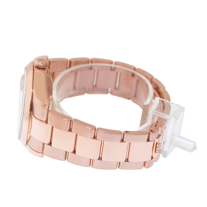 Rolex Day-Date 36mm Everose Gold Pink Diamond Dial & Smooth Bezel 118205-Da Vinci Fine Jewelry