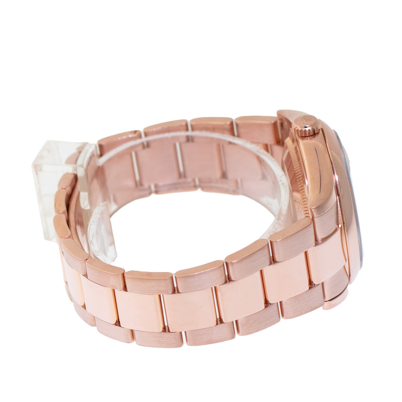 Rolex Day-Date 36mm Everose Gold Pink Diamond Dial & Smooth Bezel 118205-Da Vinci Fine Jewelry