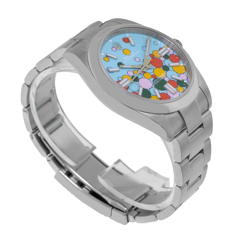 Rolex Oyster Perpetual 41mm Stainless Steel Celebration Index Dial & Smooth Bezel 124300-Da Vinci Fine Jewelry