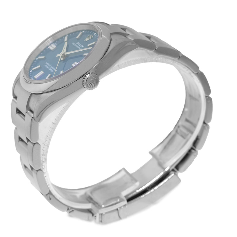 Rolex Oyster Perpetual 36mm NEW RELEASE Steel Blue Index Dial & Smooth Bezel 126000-Da Vinci Fine Jewelry