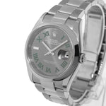 Rolex Datejust 36mm Stainless Steel Wimbledon Dial & Smooth Bezel 126200-Da Vinci Fine Jewelry