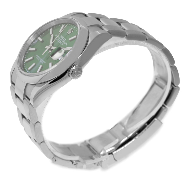 Rolex Datejust 36mm Stainless Steel Green Dial & Smooth Bezel 126200-Da Vinci Fine Jewelry