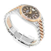 Rolex Datejust 36mm Everose Gold & Steel Chocolate Index Dial Fluted Bezel 126231-Da Vinci Fine Jewelry